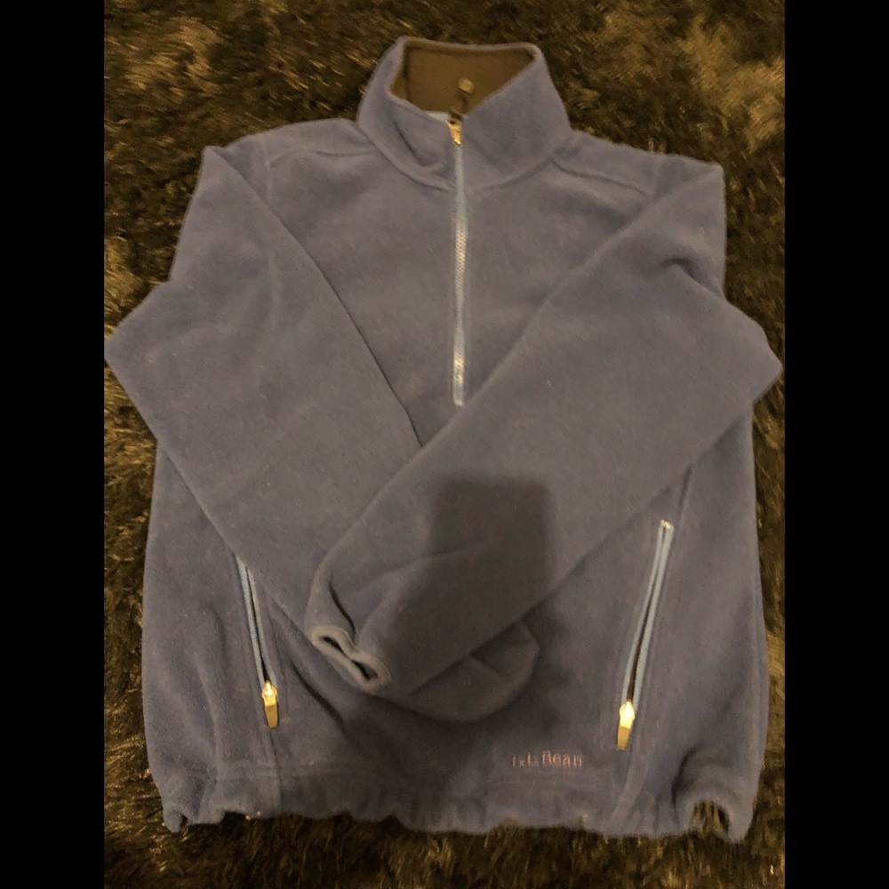 L.L Bean womens Sweater fleece small regular size blue